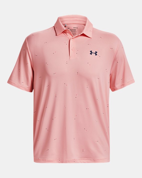 Men's UA Playoff 3.0 Printed Polo in Pink image number 4